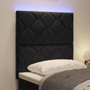 LED κεφαλάρι Μαύρο 80 cm Βελούδο - Pakobazaar