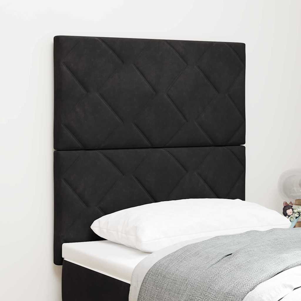 LED κεφαλάρι Μαύρο 80 cm Βελούδο - Pakobazaar
