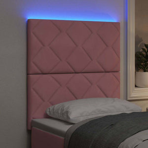 LED κεφαλάρι Ροζ 80 cm Βελούδο