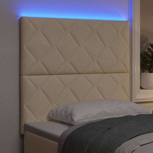 LED κεφαλάρι Κρεμ 90 cm ύφασμα - Pakobazaar
