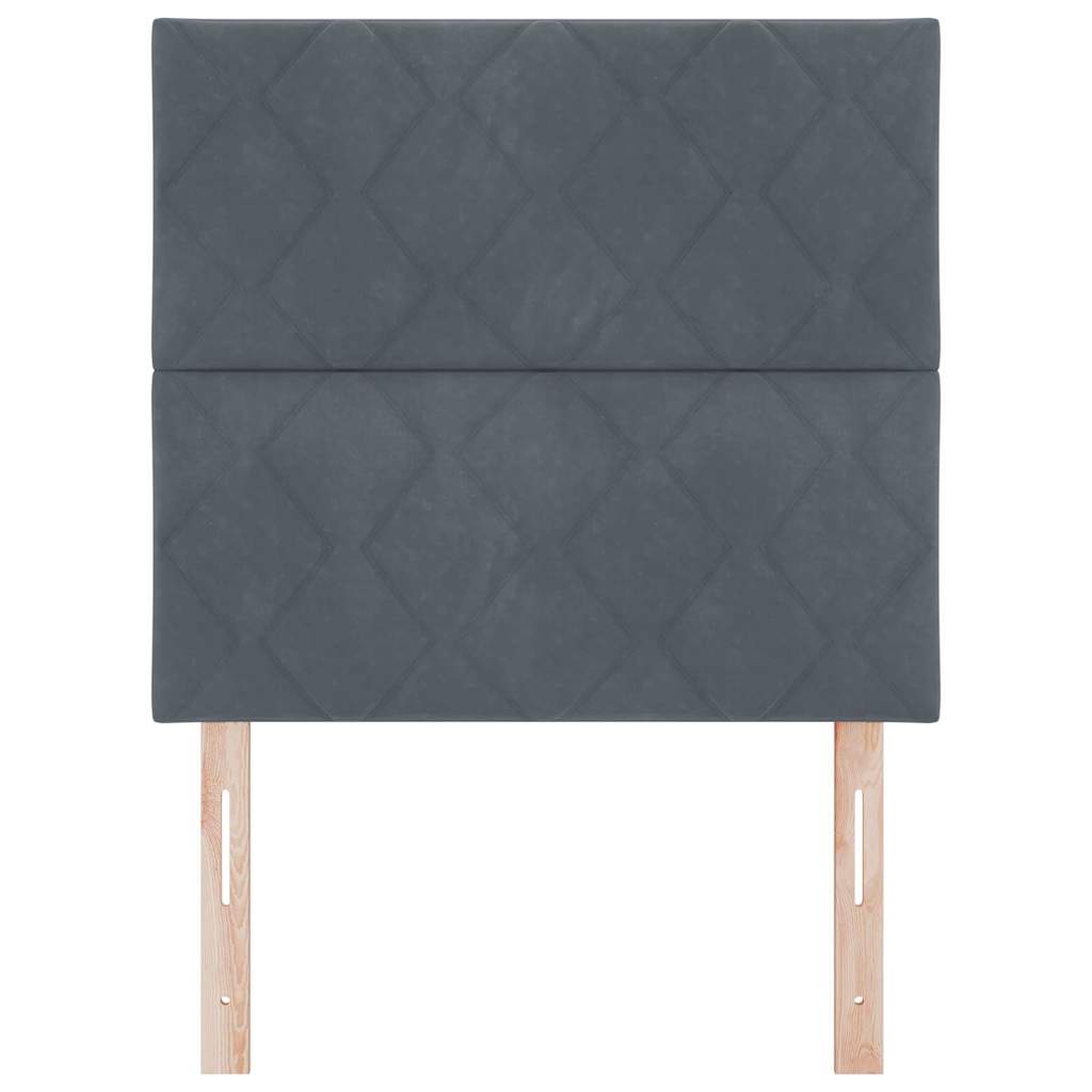 LED κεφαλάρι Σκούρο Γκρι 100 cm Βελούδο - Pakobazaar