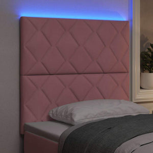 LED κεφαλάρι Ροζ 100 cm Βελούδο - Pakobazaar