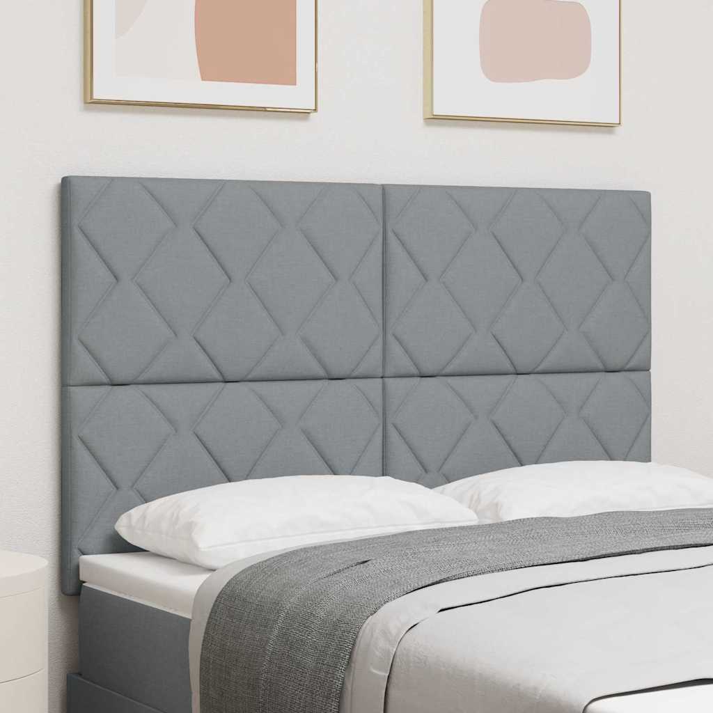 LED κεφαλάρι Ανοιχτό γκρι 144 cm ύφασμα - Pakobazaar
