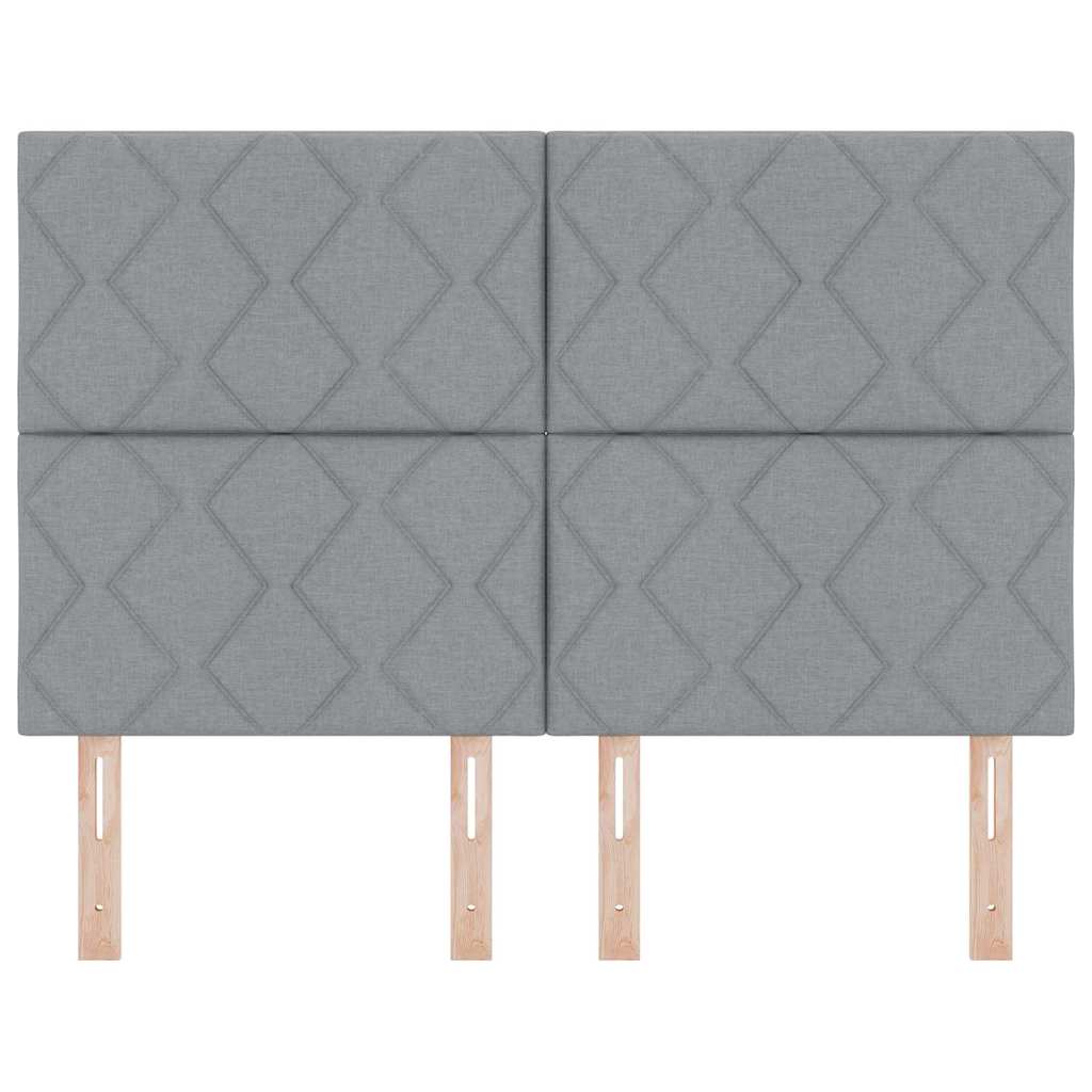 LED κεφαλάρι Ανοιχτό γκρι 144 cm ύφασμα - Pakobazaar