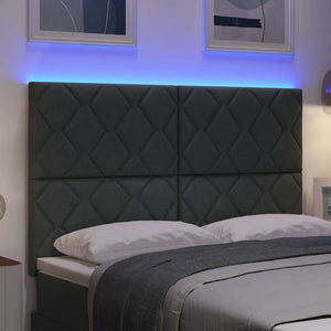 LED κεφαλάρι Γκρι 144 cm ύφασμα - Pakobazaar
