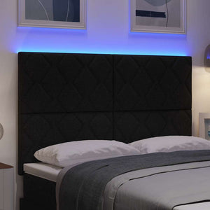 LED κεφαλάρι Μαύρο 144 cm ύφασμα - Pakobazaar