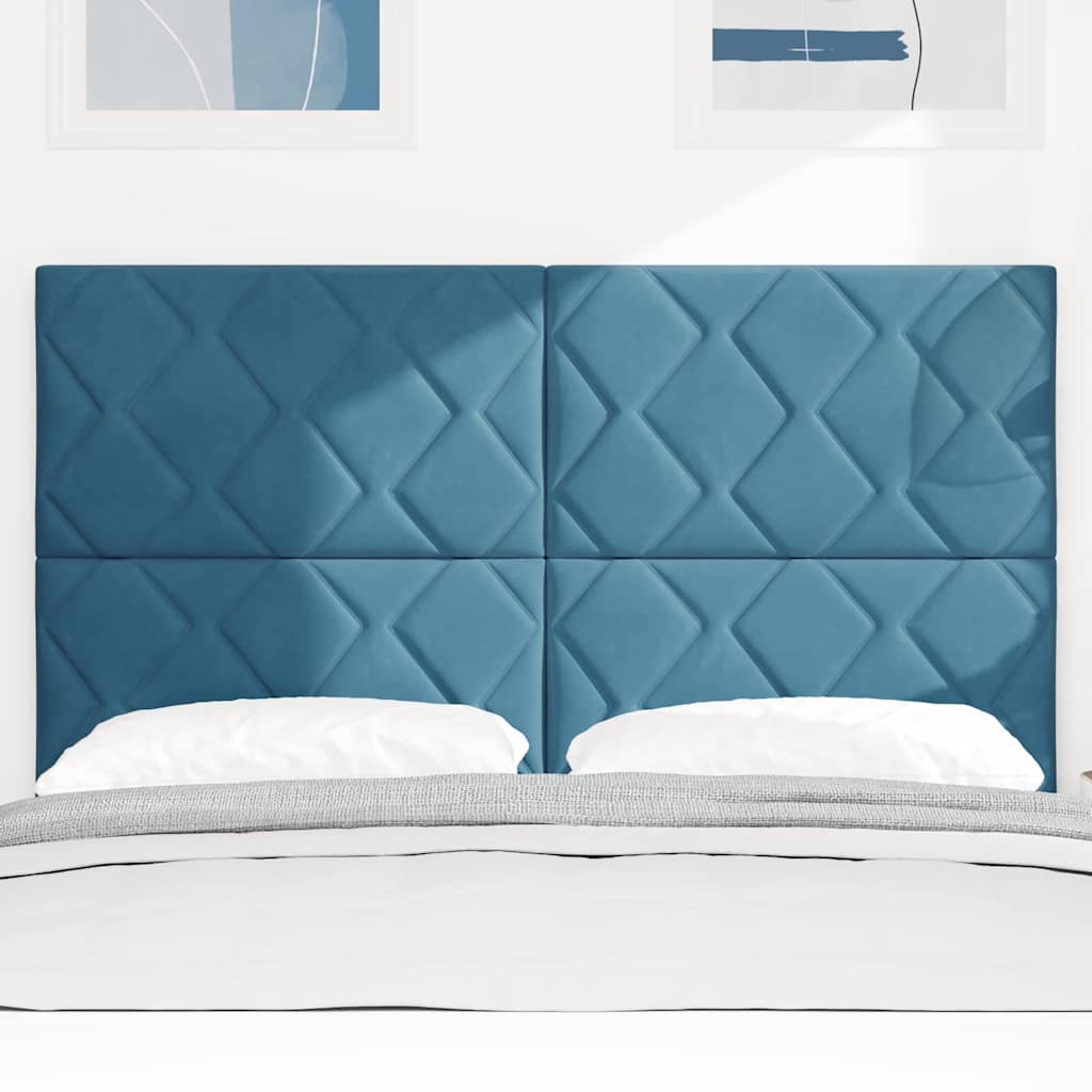 LED κεφαλάρι Σκούρο Μπλε 144 cm Βελούδο - Pakobazaar