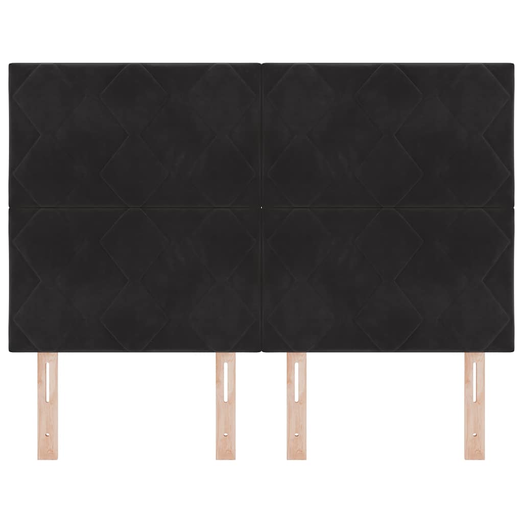 LED κεφαλάρι Μαύρο 160 cm Βελούδο - Pakobazaar