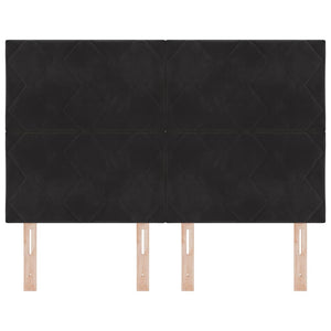 LED κεφαλάρι Μαύρο 160 cm Βελούδο - Pakobazaar