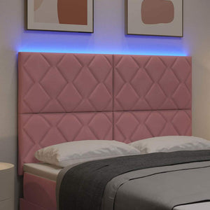 LED κεφαλάρι Ροζ 160 cm Βελούδο - Pakobazaar