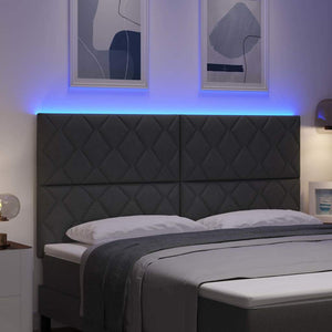 LED κεφαλάρι Γκρι 180 cm ύφασμα - Pakobazaar