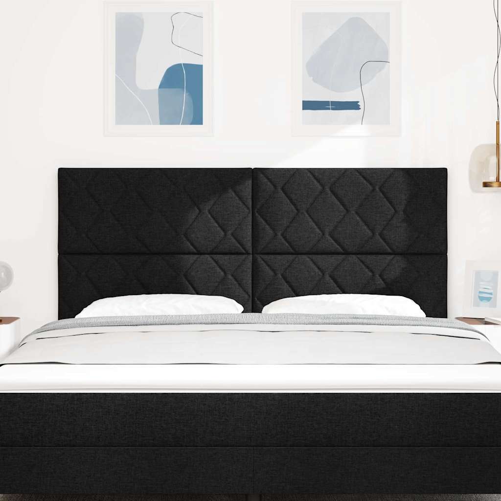 LED κεφαλάρι Μαύρο 180 cm ύφασμα - Pakobazaar
