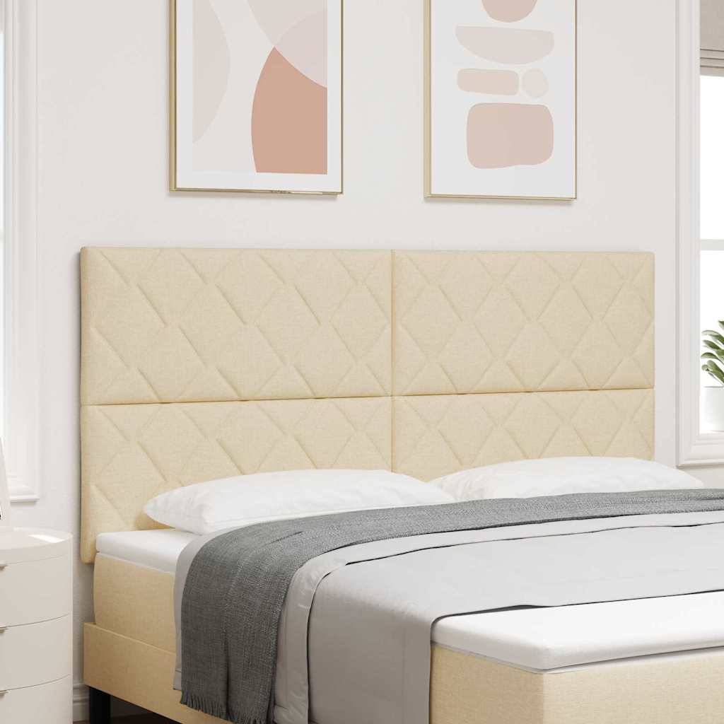 LED κεφαλάρι Κρεμ 180 cm ύφασμα - Pakobazaar