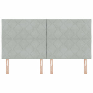 LED κεφαλάρι Ανοιχτό γκρι 180 cm Βελούδο - Pakobazaar
