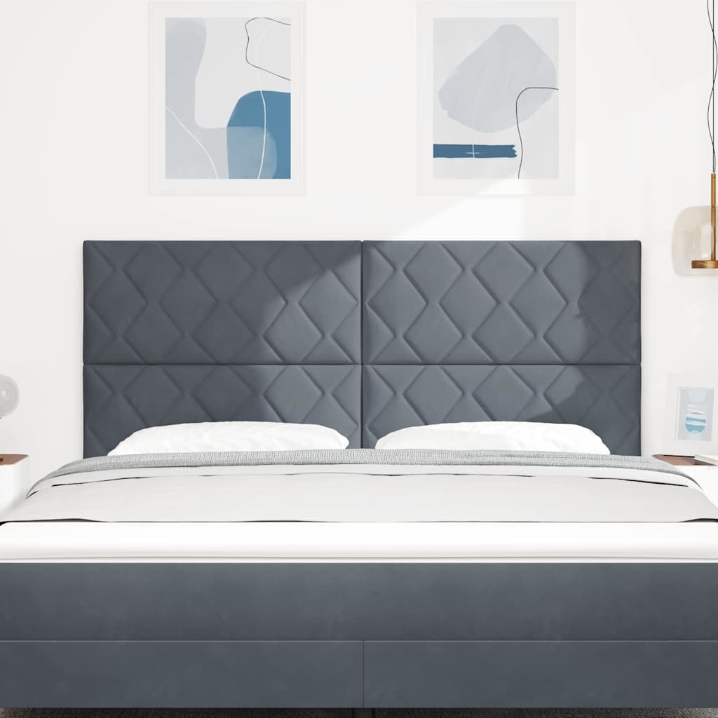 LED κεφαλάρι Σκούρο Γκρι 180 cm Βελούδο - Pakobazaar