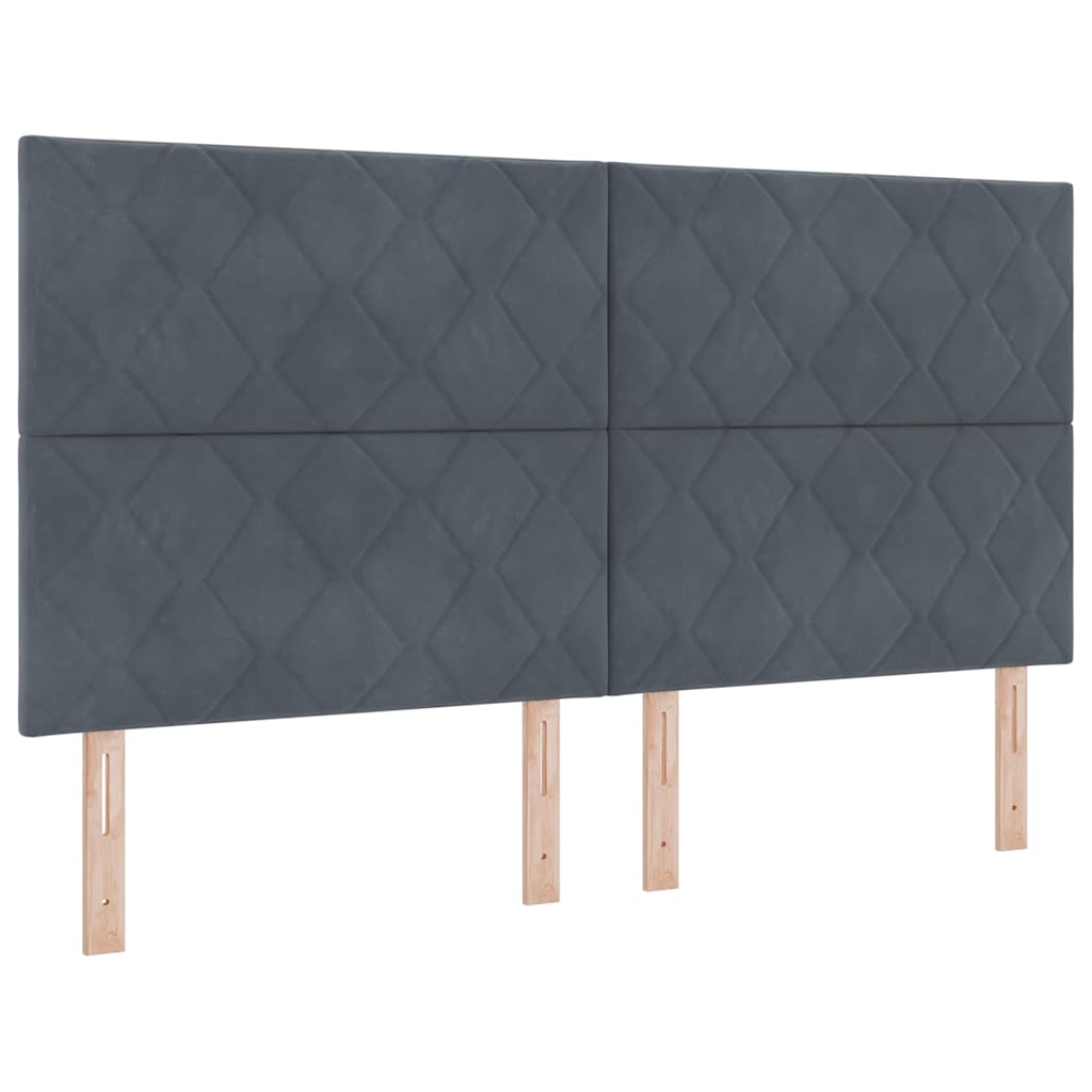 LED κεφαλάρι Σκούρο Γκρι 180 cm Βελούδο - Pakobazaar