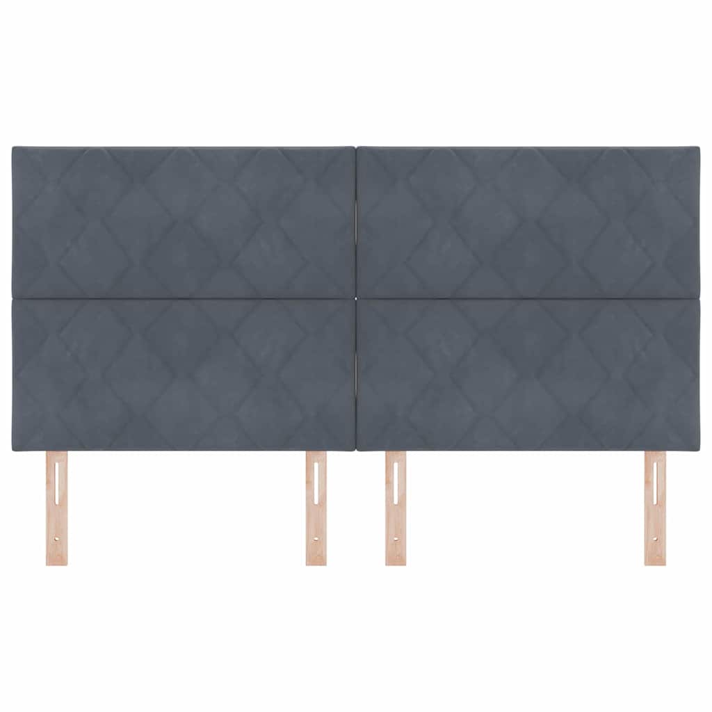 LED κεφαλάρι Σκούρο Γκρι 180 cm Βελούδο - Pakobazaar