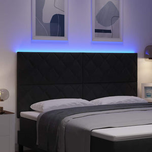 LED κεφαλάρι Μαύρο 180 cm Βελούδο - Pakobazaar