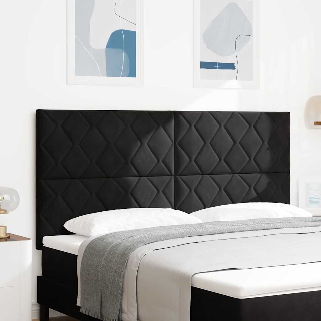 LED κεφαλάρι Μαύρο 180 cm Βελούδο