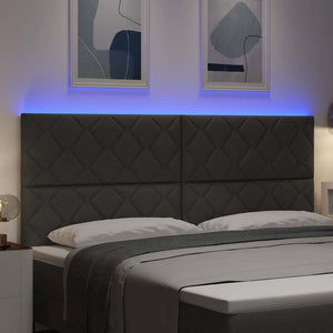 LED κεφαλάρι Γκρι 200 cm ύφασμα