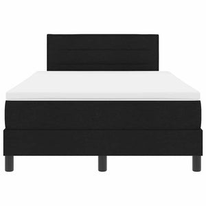 Κρεβάτι με ελατήρια με στρώμα Μαύρο 120 x 190 cm ύφασμα - Pakobazaar