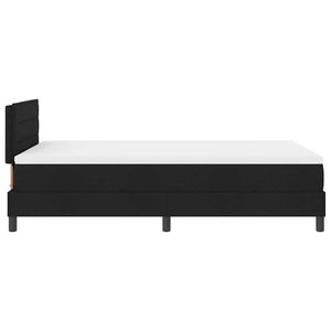 Κρεβάτι με ελατήρια με στρώμα Μαύρο 120 x 190 cm ύφασμα - Pakobazaar