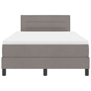 Κρεβάτι με ελατήρια με κεφαλάρι Taupe 120 x 190 cm ύφασμα - Pakobazaar
