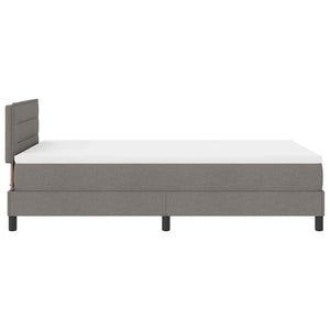 Κρεβάτι με ελατήρια με κεφαλάρι Taupe 120 x 190 cm ύφασμα - Pakobazaar