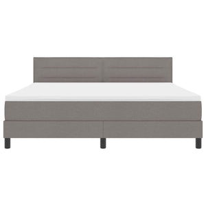 Κρεβάτι με ελατήρια με κεφαλάρι Taupe 180 x 200 cm ύφασμα - Pakobazaar