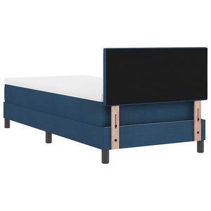 Κρεβάτι με ελατήρια με κεφαλάρι Μπλε 90 x 190 cm ύφασμα