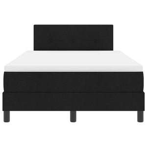 Κρεβάτι με ελατήρια με στρώμα Μαύρο 120 x 190 cm ύφασμα - Pakobazaar