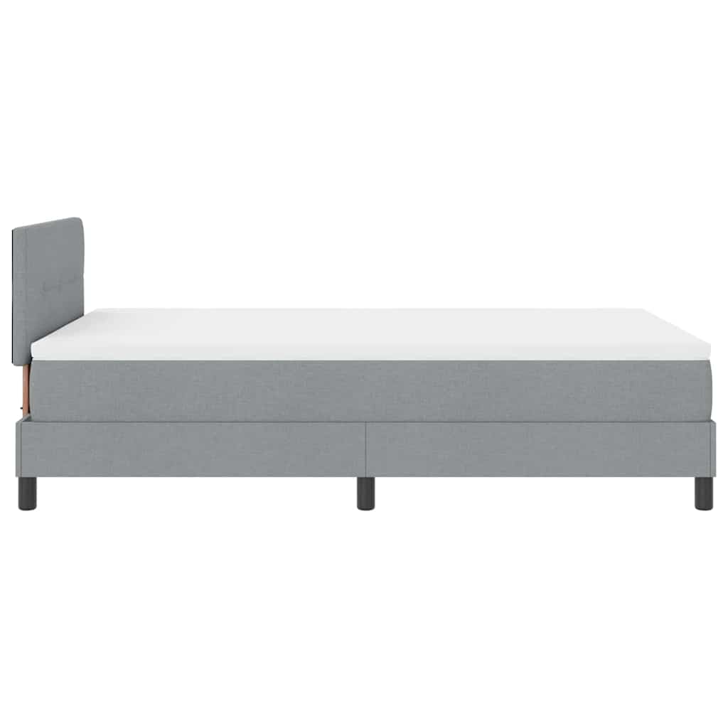Κρεβάτι με ελατήρια Ανοιχτό γκρι 120 x 200 cm ύφασμα - Pakobazaar