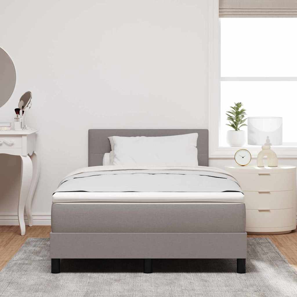 Κρεβάτι με ελατήρια με κεφαλάρι Taupe 120 x 200 cm ύφασμα