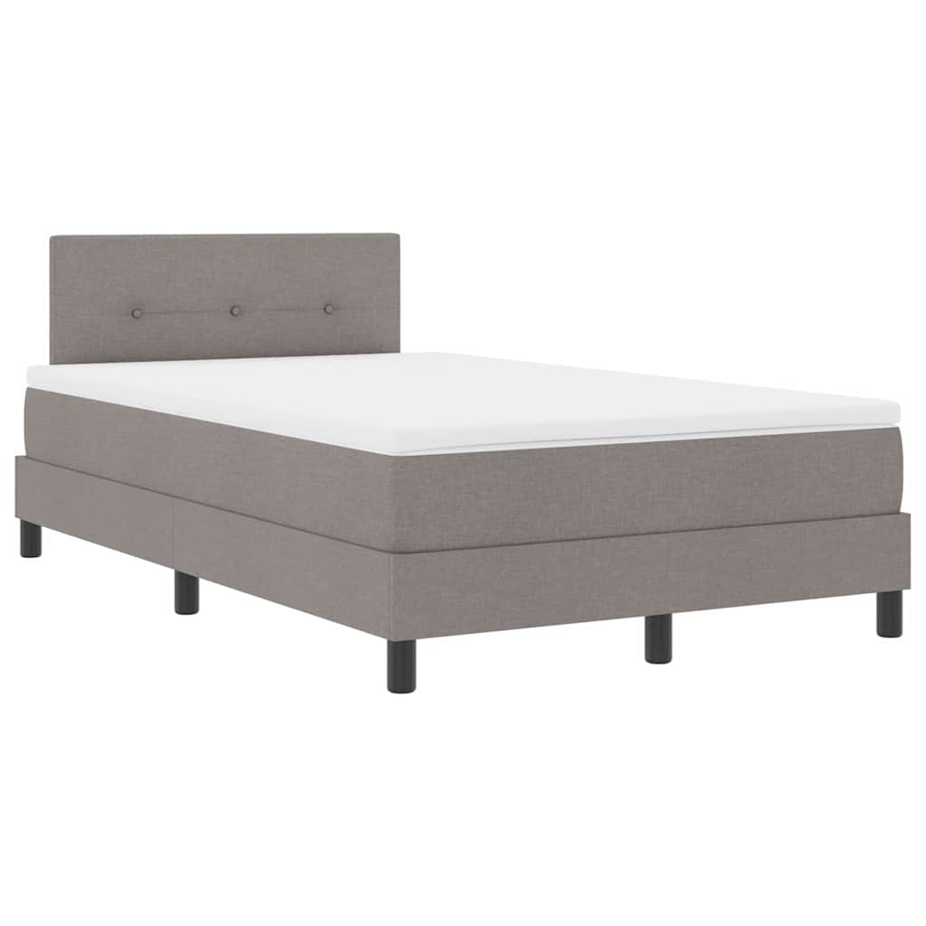 Κρεβάτι με ελατήρια με κεφαλάρι Taupe 120 x 200 cm ύφασμα