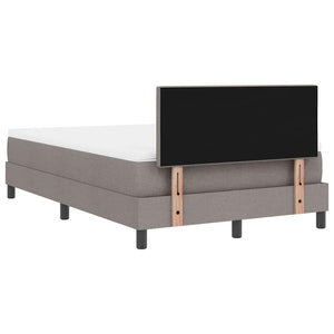 Κρεβάτι με ελατήρια με κεφαλάρι Taupe 120 x 200 cm ύφασμα