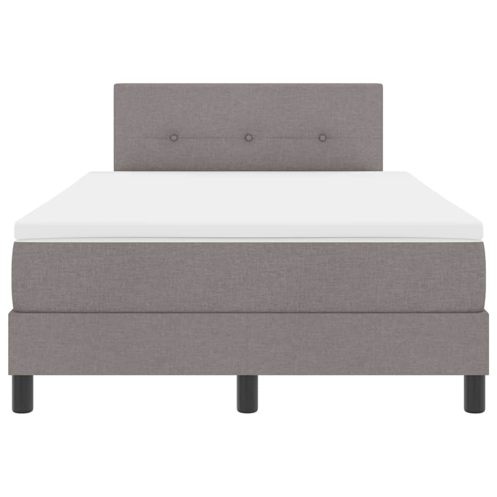 Κρεβάτι με ελατήρια με κεφαλάρι Taupe 120 x 200 cm ύφασμα