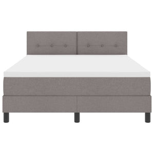Κρεβάτι με ελατήρια με στρώμα Taupe 140 x 190 cm ύφασμα - Pakobazaar