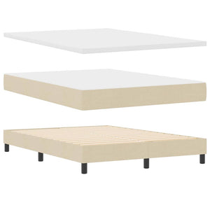 Κρεβάτι με ελατήρια με στρώμα Κρεμ 160 x 200 cm ύφασμα - Pakobazaar