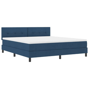 Κρεβάτι με ελατήρια με κεφαλάρι Μπλε 180 x 200 cm ύφασμα - Pakobazaar
