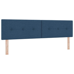 Κρεβάτι με ελατήρια με κεφαλάρι Μπλε 180 x 200 cm ύφασμα - Pakobazaar