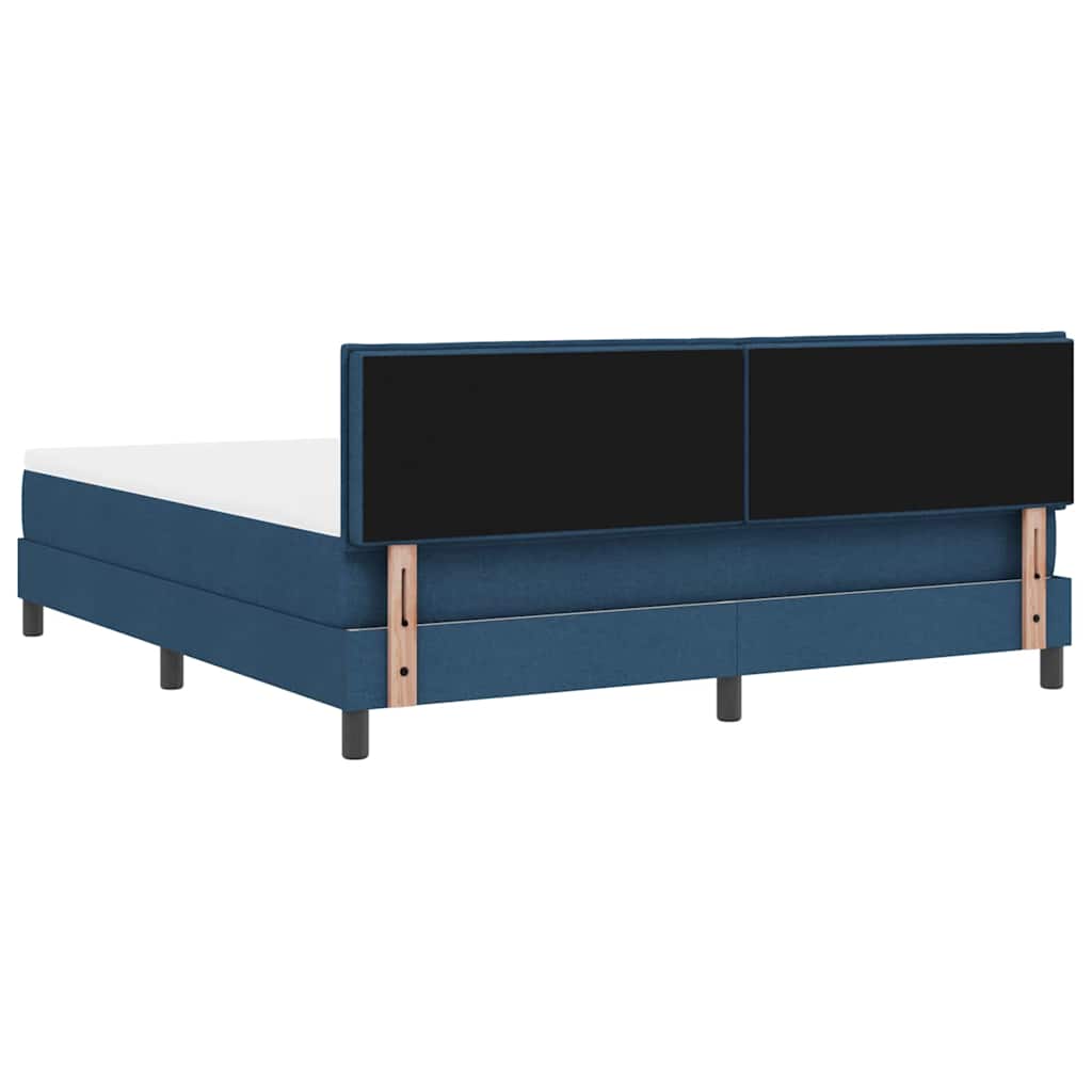 Κρεβάτι με ελατήρια με κεφαλάρι Μπλε 180 x 200 cm ύφασμα - Pakobazaar