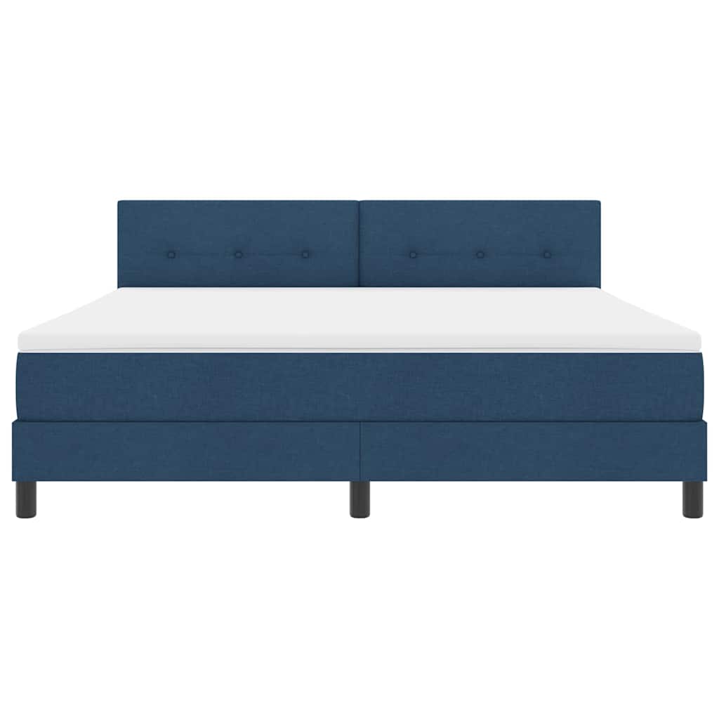 Κρεβάτι με ελατήρια με κεφαλάρι Μπλε 180 x 200 cm ύφασμα - Pakobazaar