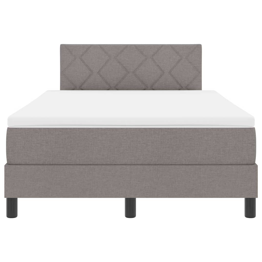Κρεβάτι με ελατήρια με στρώμα Taupe 120 x 200 cm ύφασμα - Pakobazaar
