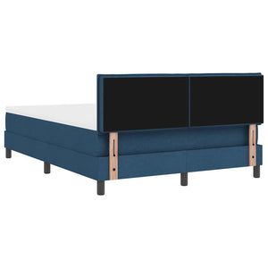 Κρεβάτι με ελατήρια με κεφαλάρι Μπλε 140 x 200 cm ύφασμα - Pakobazaar