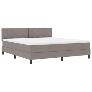 Κρεβάτι με ελατήρια με κεφαλάρι Taupe 180 x 200 cm ύφασμα - Pakobazaar