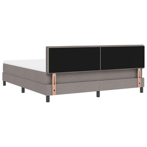 Κρεβάτι με ελατήρια με κεφαλάρι Taupe 180 x 200 cm ύφασμα - Pakobazaar