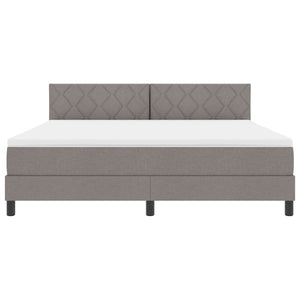 Κρεβάτι με ελατήρια με κεφαλάρι Taupe 180 x 200 cm ύφασμα - Pakobazaar