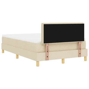 Κρεβάτι με ελατήρια με στρώμα Κρεμ 120 x 190 cm ύφασμα - Pakobazaar