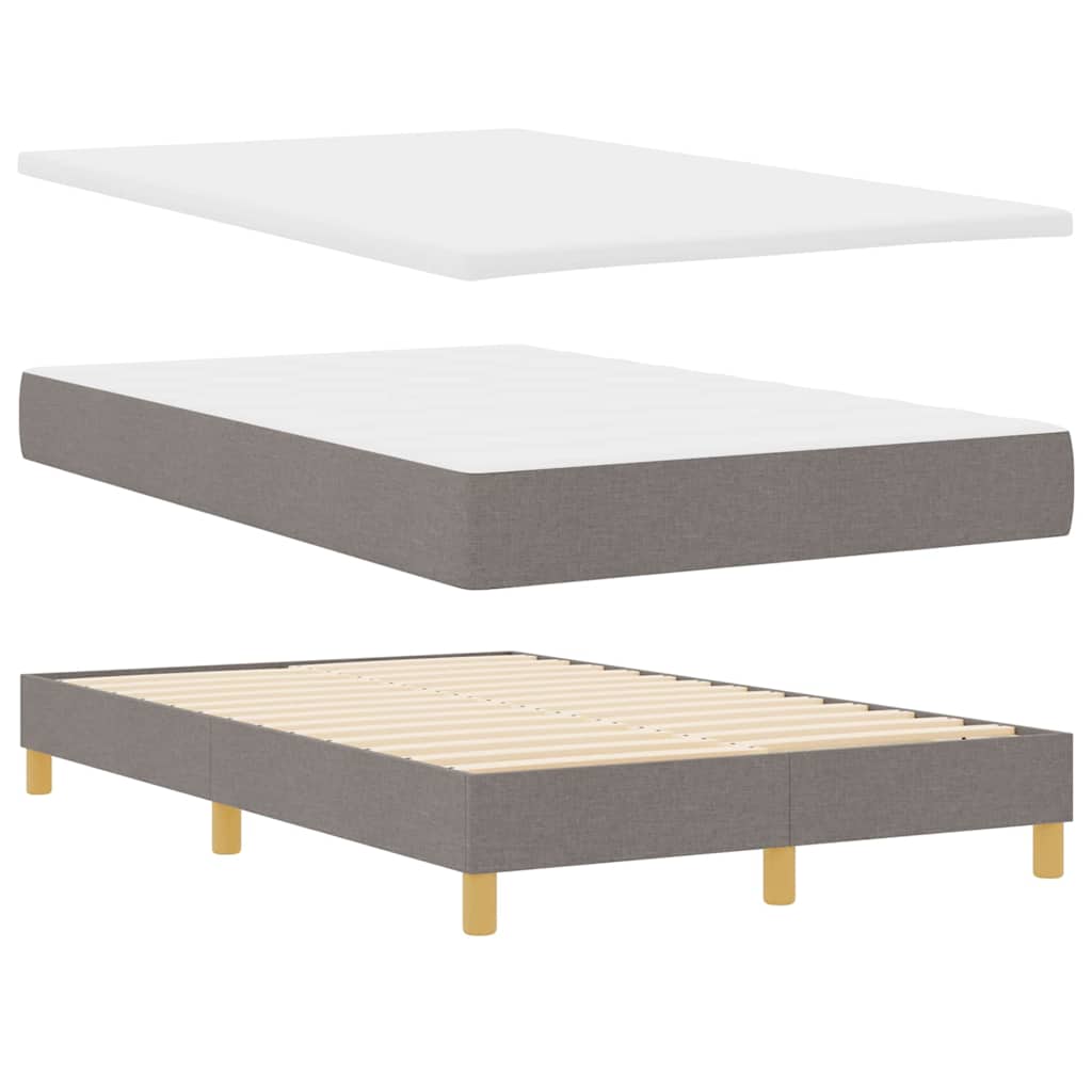 Κρεβάτι με ελατήρια με μαξιλάρι Taupe 120 x 200 cm ύφασμα - Pakobazaar