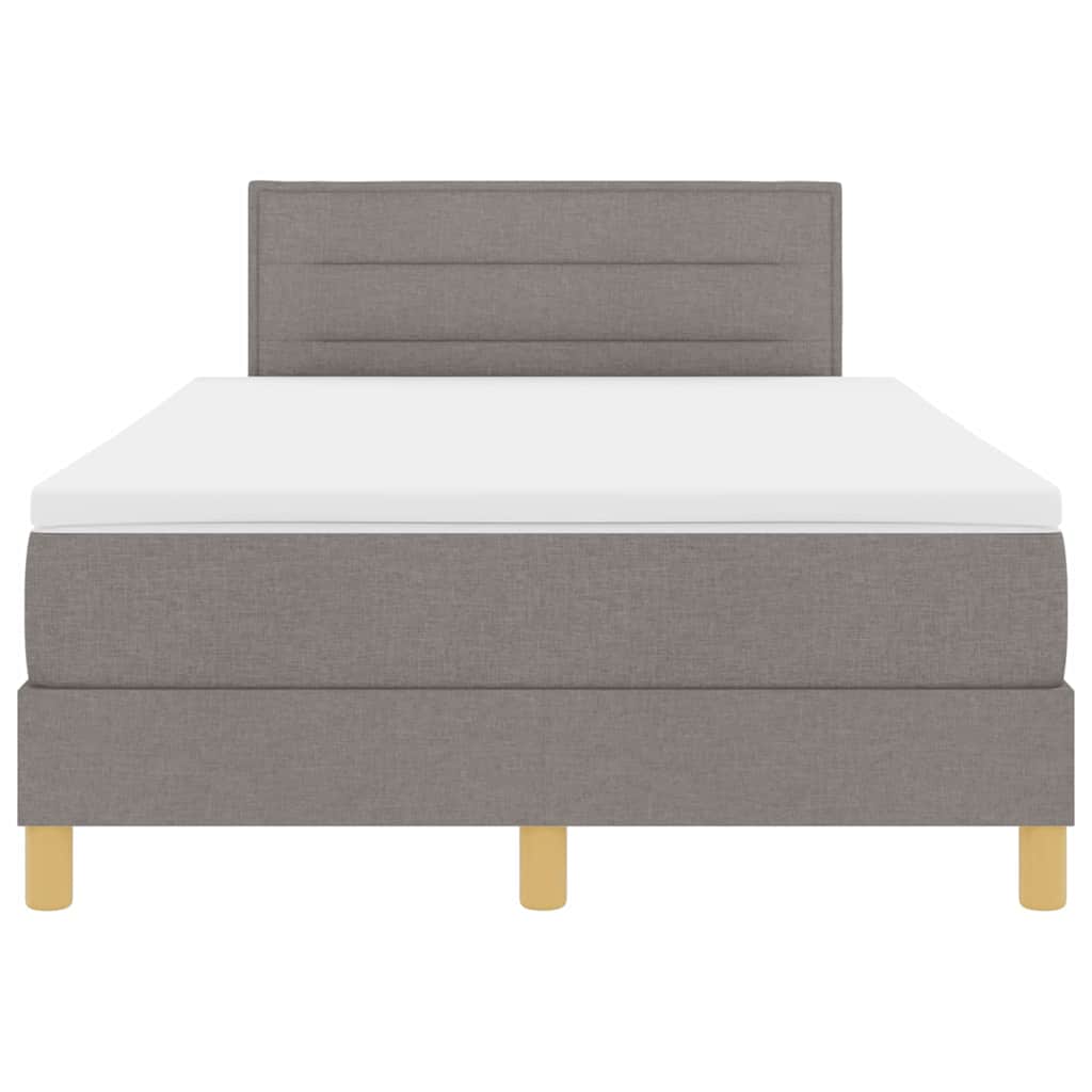 Κρεβάτι με ελατήρια με μαξιλάρι Taupe 120 x 200 cm ύφασμα - Pakobazaar